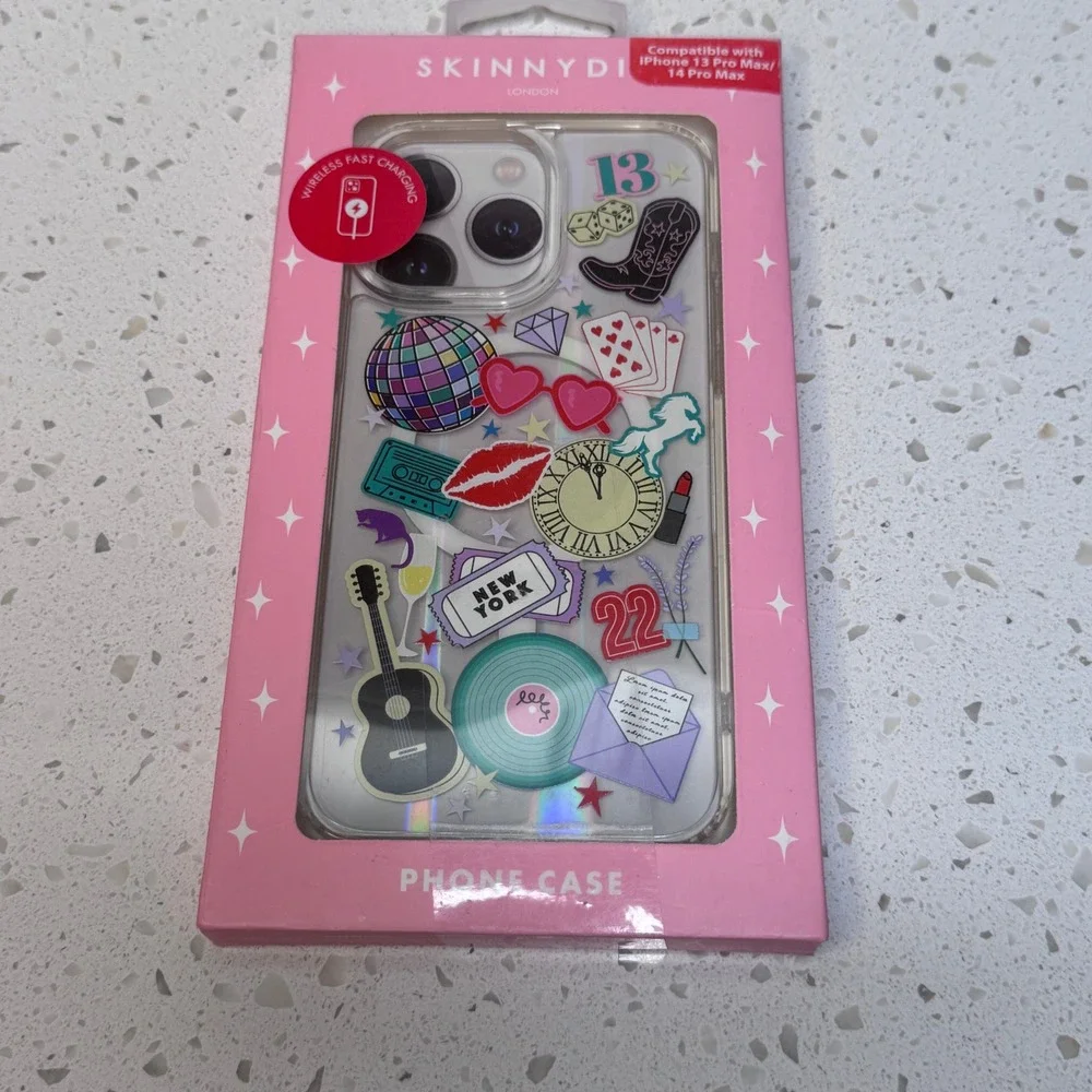 Skinnydip London for iPhone 13 14 Pro Max Case Collage Disco Cowboy Boot New